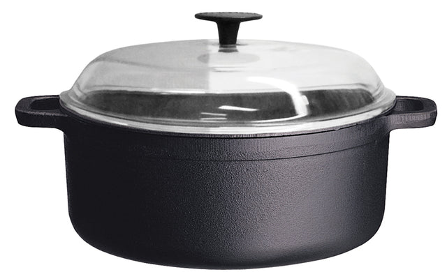 Ronneby Bruk Gryta rund 8 liter, glaslock