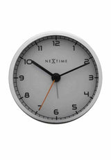 NeXtime Company Alarm Väckarklocka 9 cm Vit/Metall