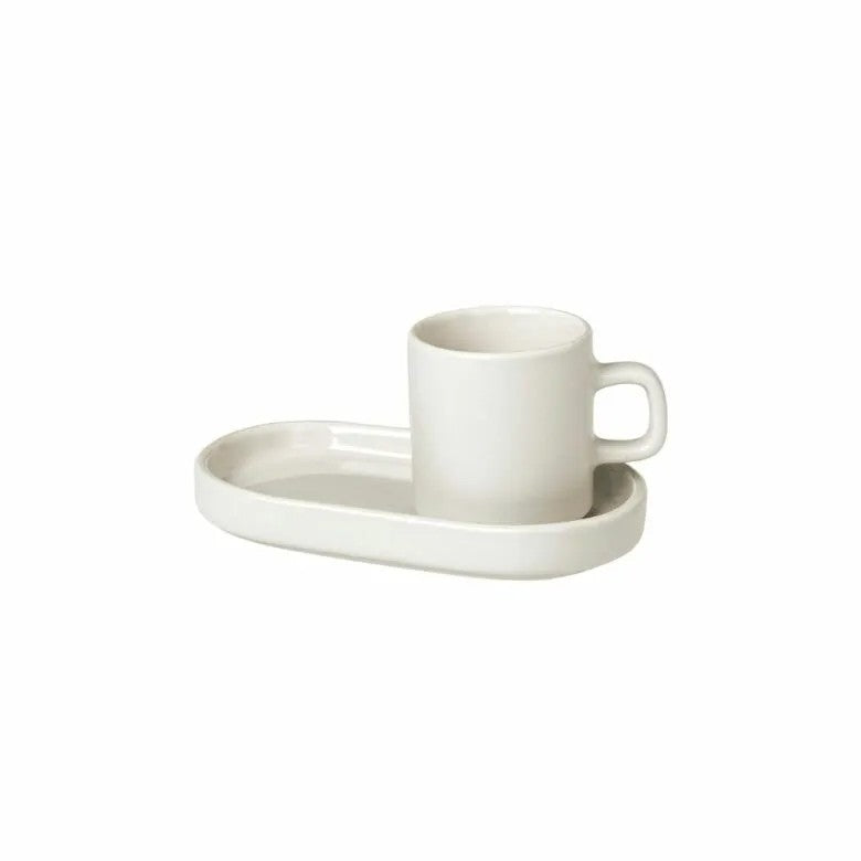 BLOMUS Pilar Espressomuggar med fat 50ml Moonbeam 2-pack