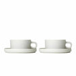 BLOMUS Pilar Tekoppar med fat 200ml Moonbeam 2-pack