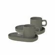 BLOMUS Pilar Espressomuggar med fat 50ml Pewter 2-pack