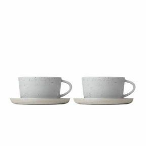 BLOMUS Sablo Kaffekopp med Fat 150 ml 2-pack Cloud