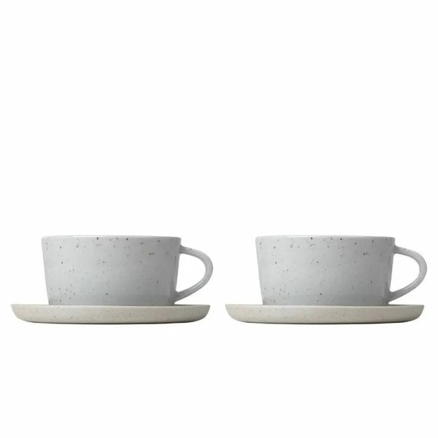 BLOMUS Sablo Tekopp med Fat 250 ml 2-pack Cloud