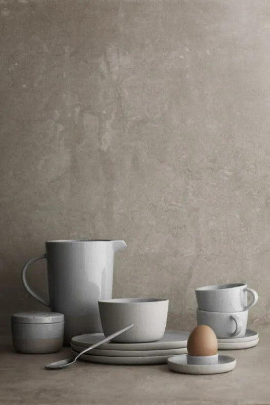 BLOMUS Sablo Set om 2 Kaffekoppar & Fat Stone