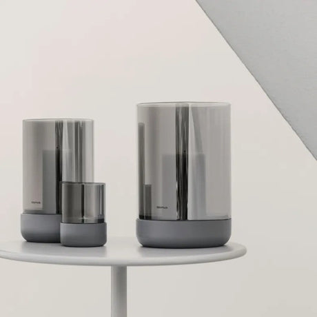 BLOMUS Calma Ljuslykta 9,5 cm Steel Gray/Smoke 2-pack