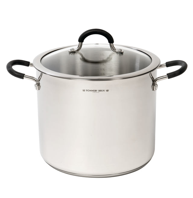 Ronneby Bruk Gryta 9 liter, induktionsbotten och silikonklädda handtag