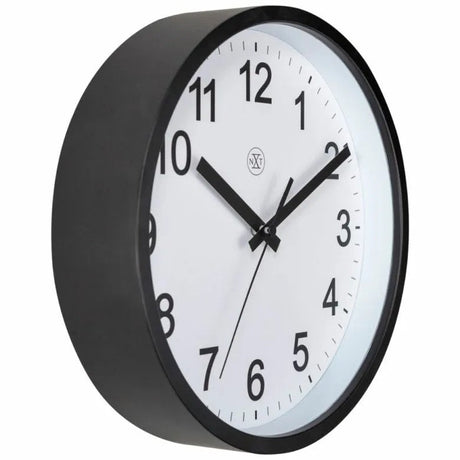 NeXtime nXt Robust Väggklocka Ø25,5 cm Svart/Vit