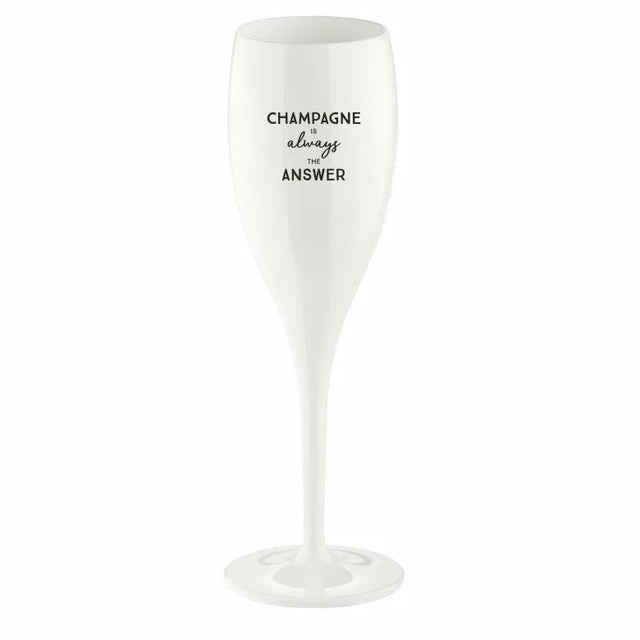 Koziol Cheers No.1 Champagneglas 10 cl Champagne Is The Answer 6-pack