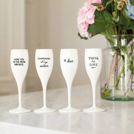 Koziol Cheers No.1 Champagneglas 10 cl Champagne Is The Answer 6-pack