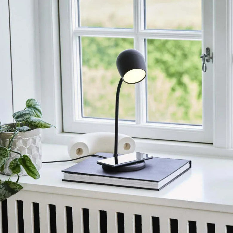 Kreafunk Ellie LED-lampa/Högtalare/Qi Svart