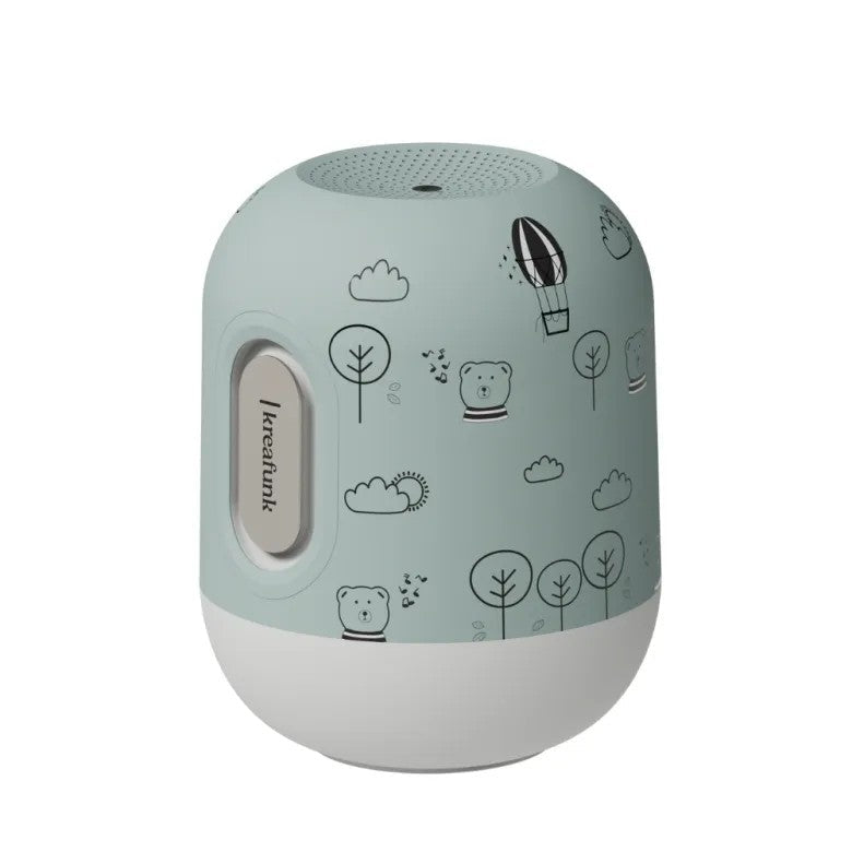 Kreafunk Glowie Kids Trådlös Högtalare och LED-Lampa Dusty Green
