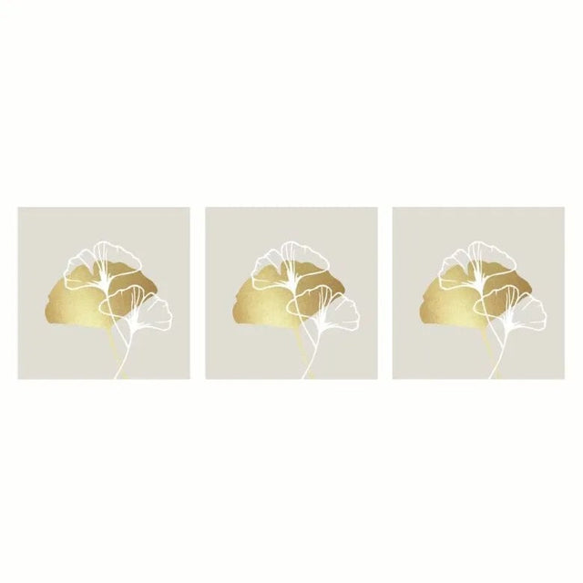 Paperproducts Design Golden Gingko Servett 33x33 cm Taupe 3 st 20-pack