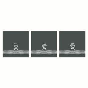 Paperproducts Design Pure BBQ Servett 33x33 cm Anthracite 3 st 20-pack
