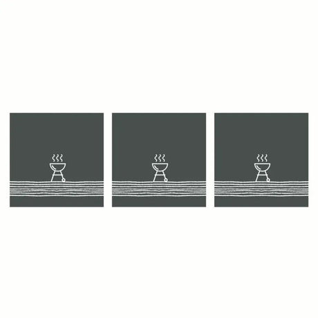 Paperproducts Design Pure BBQ Servett 33x33 cm Anthracite 3 st 20-pack