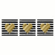 Paperproducts Design Heart & Stripes Servett 33x33 cm Svart/Guld 3 st 20-pack