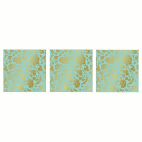 Paperproducts Design George V. Embossed Servett 33x33 cm Mint/Guld 3 st 15-pack