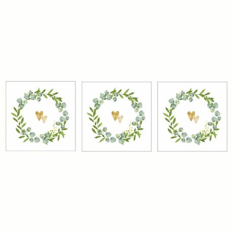 Paperproducts Design Two Hearts Servett 33x33 cm 3 st 20-pack