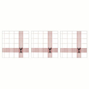 Paperproducts Design Cuisine Servett 33x33 cm Vit/Röd 3 st 20-pack