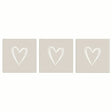 Paperproducts Design Pure Heart Servett 33x33 cm Taupe 3 st 20-pack