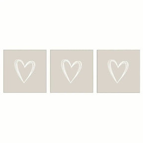 Paperproducts Design Pure Heart Servett 33x33 cm Taupe 3 st 20-pack