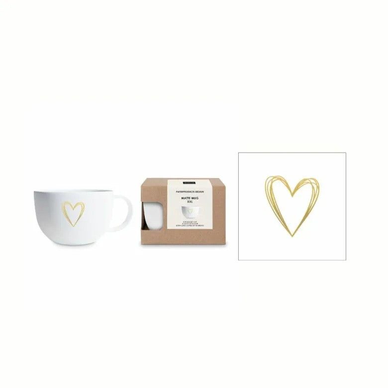 Paperproducts Design Pure Heart Gåvoset Mugg 55 cl Servett