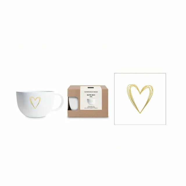 Paperproducts Design Pure Heart Gåvoset Mugg 55 cl Servett