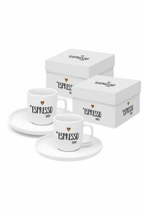 Paperproducts Design Espresso Lover Mugg Vit 9 cl 2-pack