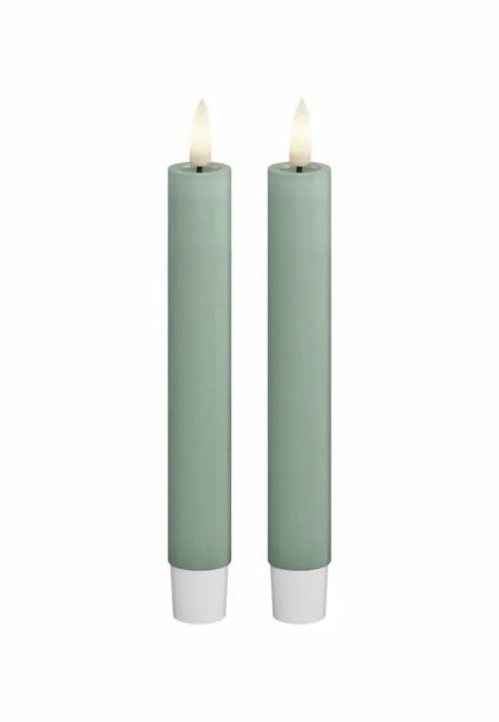DeluxeHomeart LED Kronljus 2,2x15 cm Sage Green 2-pack