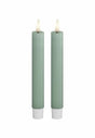 DeluxeHomeart LED Kronljus 2,2x15 cm Sage Green 2-pack
