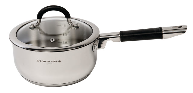 Ronneby Bruk Kastrull 2 liter, induktionsbotten och silikonklätt skaft