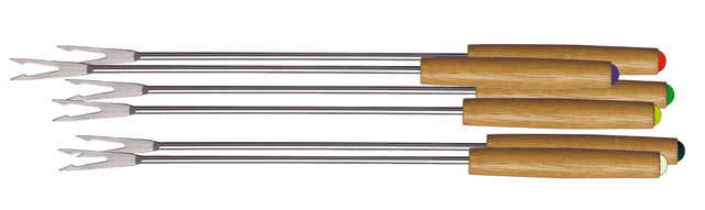 Ronneby Bruk Fondue-gafflar, träskaft, 6-pack