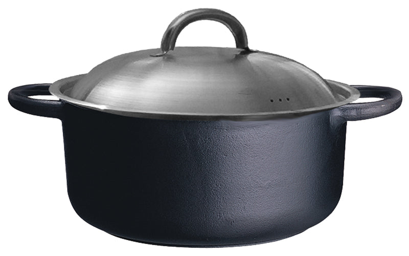 Ronneby Bruk Rund gryta 4 ltr, rostfritt lock