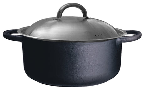 Ronneby Bruk Rund gryta 4 ltr, rostfritt lock