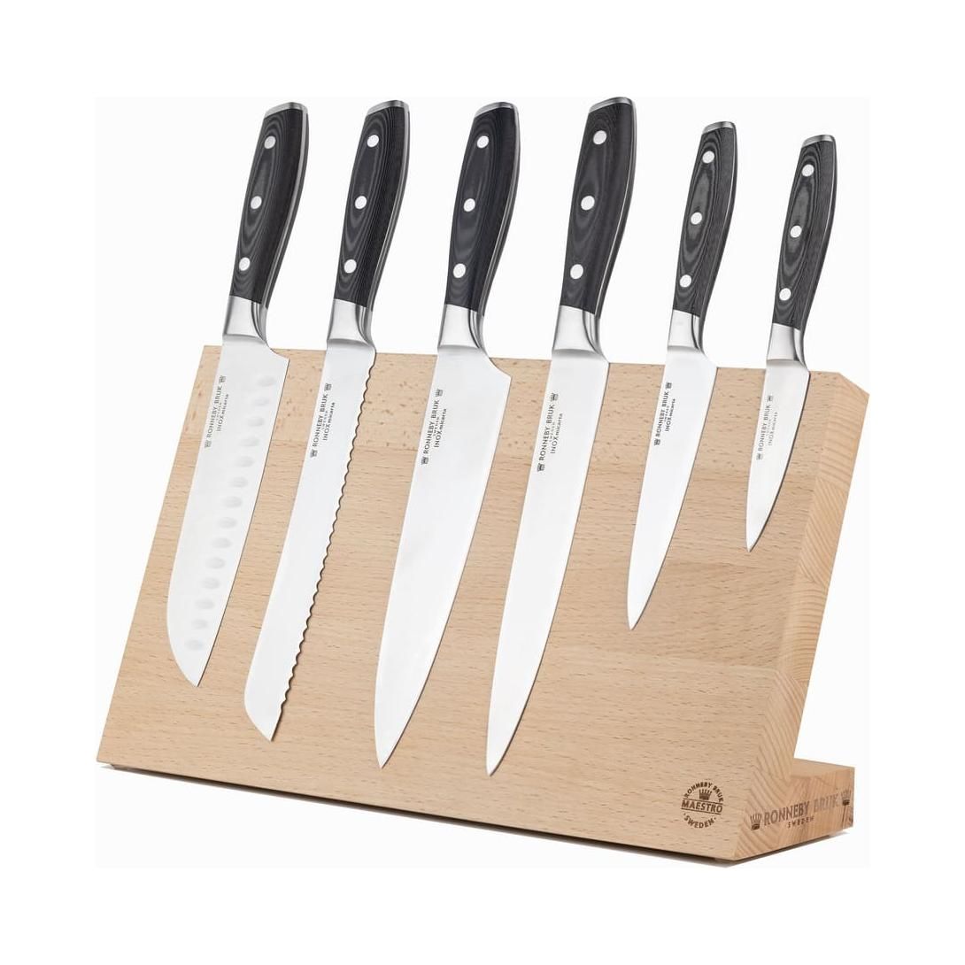 Ronneby Bruk Magnetiskt knivblock för 7 knivar