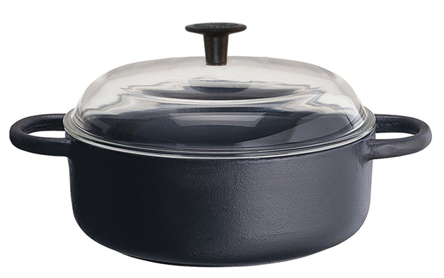 Ronneby Bruk Rund gryta 3 ltr, glaslock